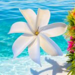 Fleur de Tiare (artificielle)12cm réf 18