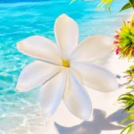 Fleur de tiare artificielle (pince )