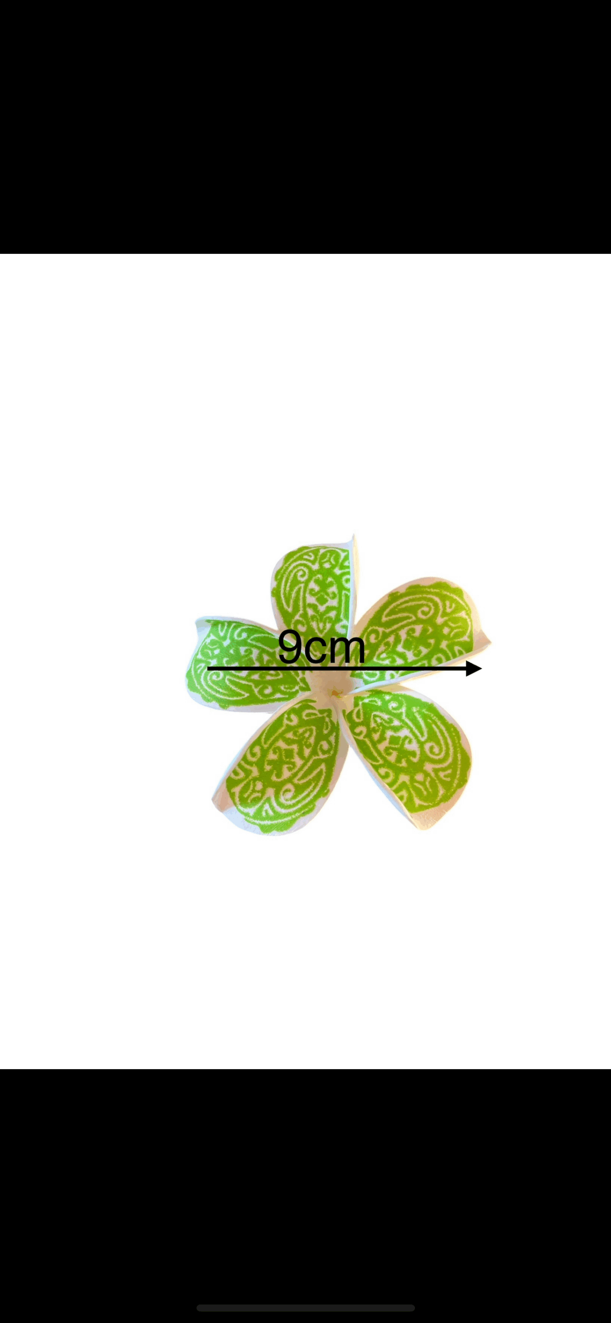 Fleur de Frangipanier artificielle vert tatoo 9cm (pince)réf 12 – Image 2