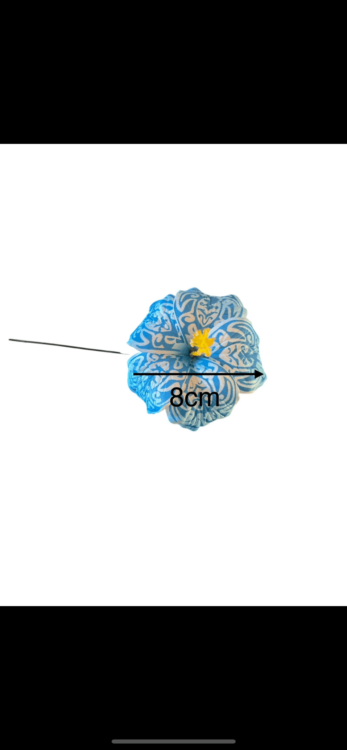 Fleurs d‘hibiscus tatoo bleu 8cm (tige)réf 18 – Image 2