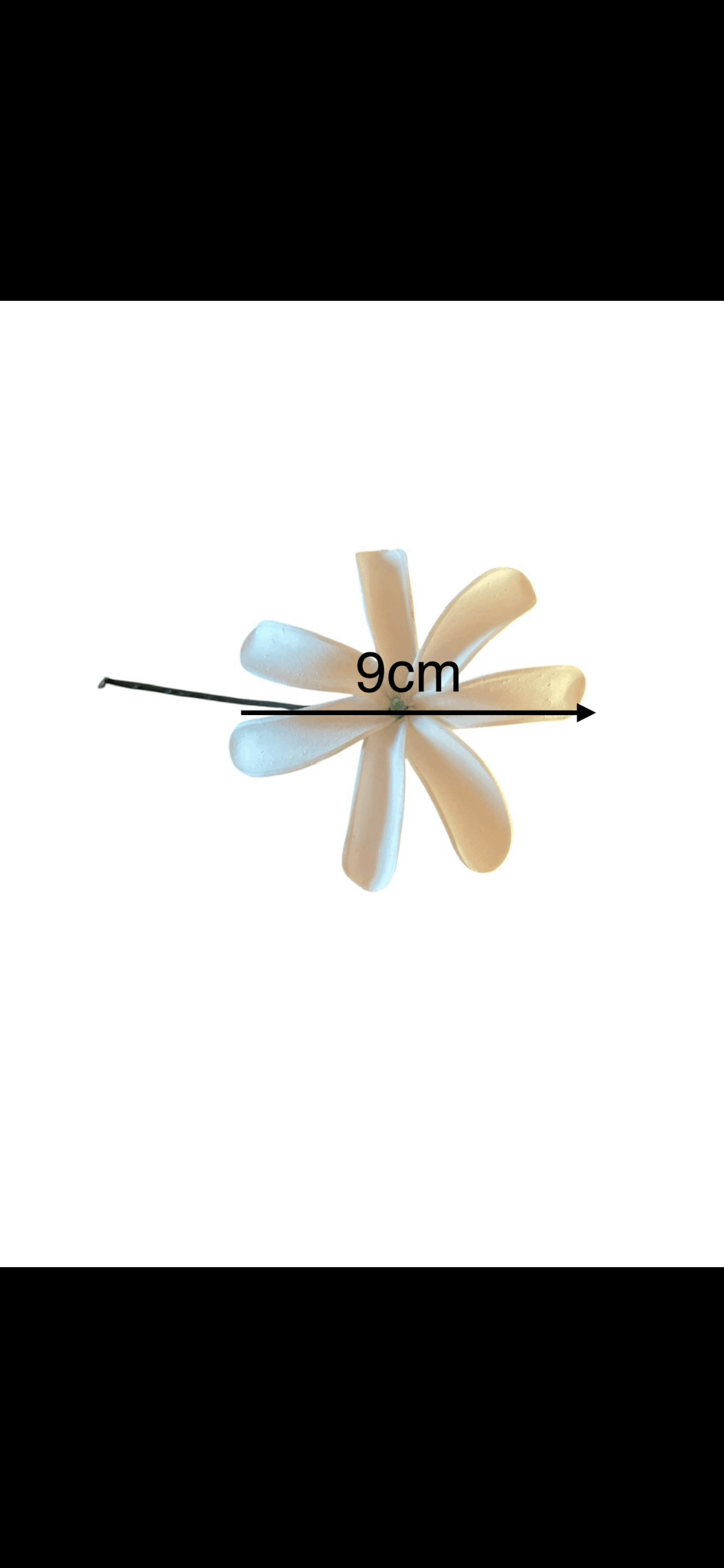 Fleur de tiare artificielle 9cm (tige) réf 4 – Image 2